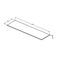 Blat pentru lavoar Ideal Standard i.life B gri carbon mat 180 cm picture - 3
