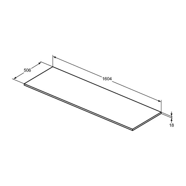 Blat pentru lavoar Ideal Standard i.life B gri quartz mat 160 cm picture - 3