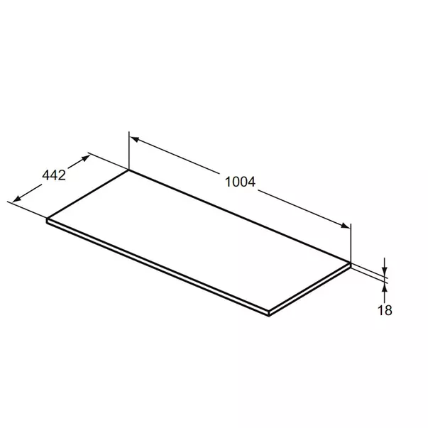 Blat pentru lavoar maro deschis lemn Ideal Standard Connect Air fara decupaj 100 cm picture - 2