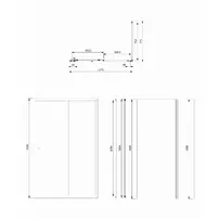 Cabina de dus dreptunghiulara cu usa glisanta Omnires Bronx crom/transparent 120x80 cm picture - 3