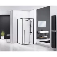 Cabina de dus dreptunghiulara Rea Fargo cu usa batanta 90x120 negru mat picture - 3