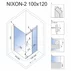 Cabina de dus dreptunghiulara cu usa glisanta Rea Nixon 100x120 crom stanga picture - 2