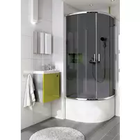Cabina de dus semirotunda Deante Funkia cu usi culisante 90x90x170 cm finisaj crom picture - 3