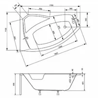 Cada asimetrica Besco Rima 170x110 cm stanga picture - 4
