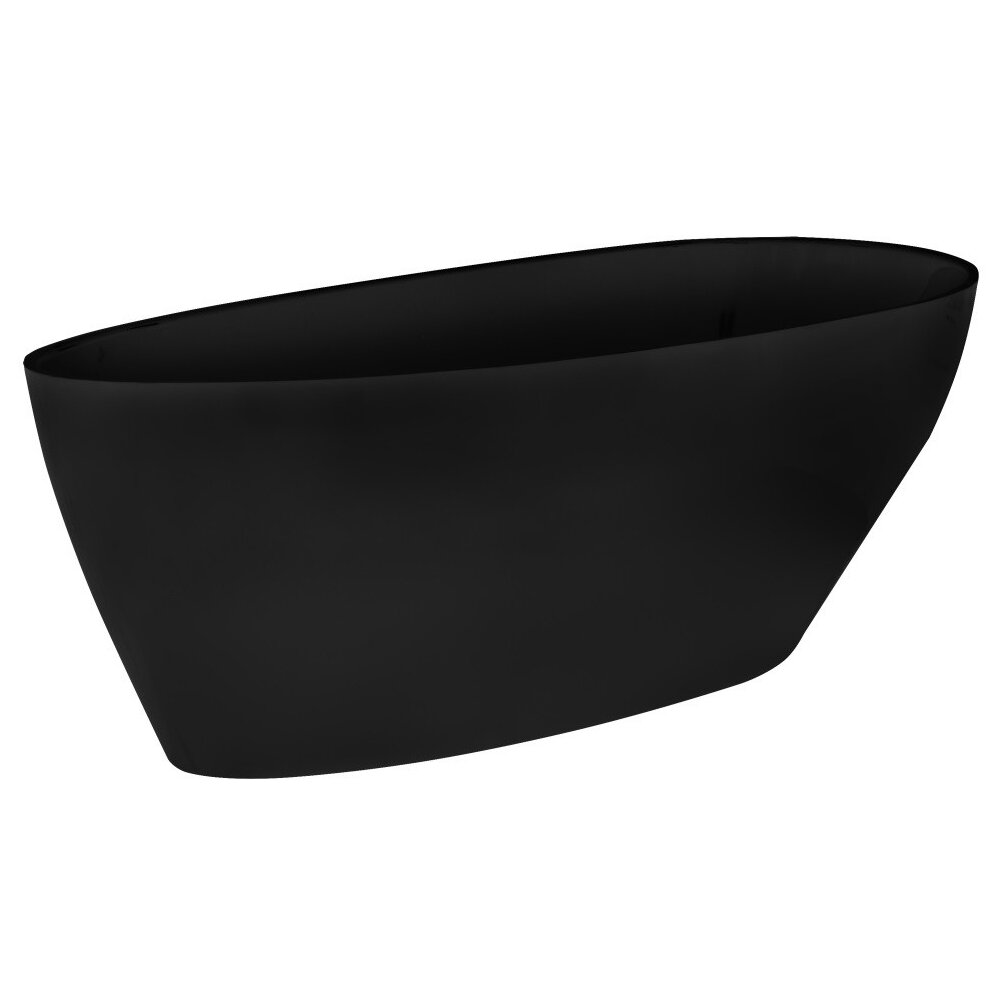Cada freestanding neagra Besco Goya 160×70 cm negru lucios 160x70 imagine 2022