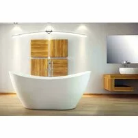 Cada freestanding Besco Viya alba 160x70 cm