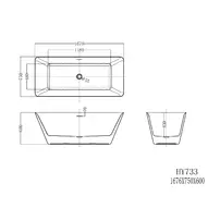 Cada freestanding Florida Peru 168x75 cm alb picture - 2