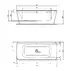 Cada freestanding Ideal Standard Atelier Tonic II 180x80 cm alb mat picture - 6