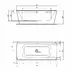 Cada freestanding Ideal Standard Atelier Tonic II 180x80 cm alb - negru mat picture - 6