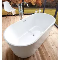 Cada freestanding Rea Silvano 170x80 cm alb lucios