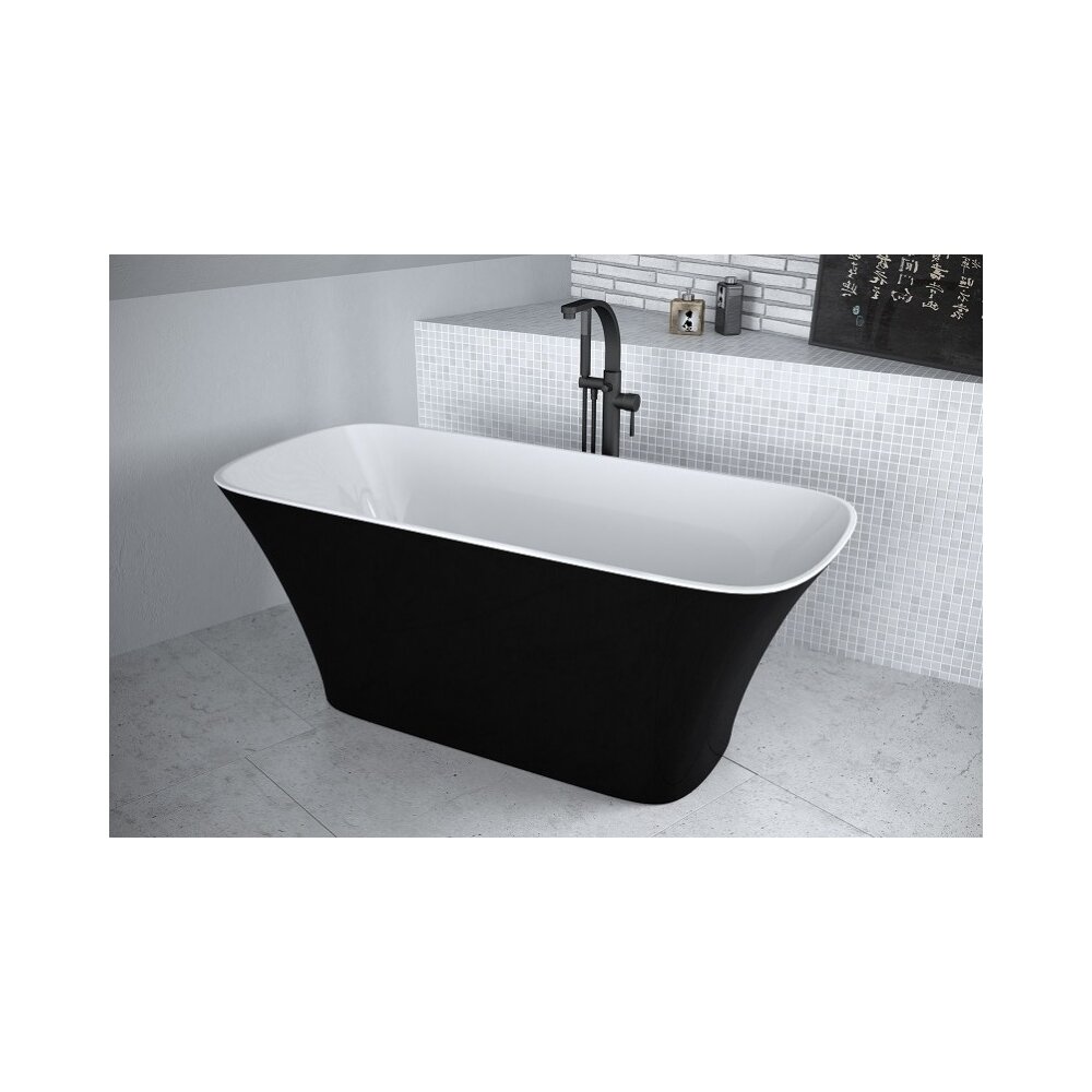 Cada frestanding Besco Assos alb-negru 160×70 cm Besco