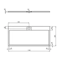 Cadita de dus dreptunghiulara Ideal Standard i.life Ultra Flat S alb pur 170x80 cm picture - 5