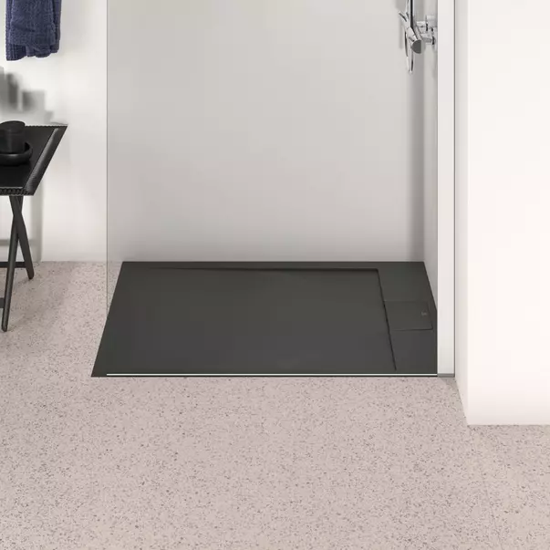 Cadita de dus dreptunghiulara Ideal Standard i.life Ultra Flat S negru intens 100x70 cm picture - 3