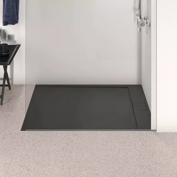 Cadita de dus dreptunghiulara Ideal Standard i.life Ultra Flat S negru intens 120x90 cm picture - 3
