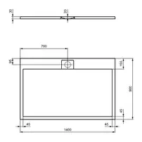 Cadita de dus dreptunghiulara Ideal Standard i.life Ultra Flat S negru intens 140x90 cm picture - 5
