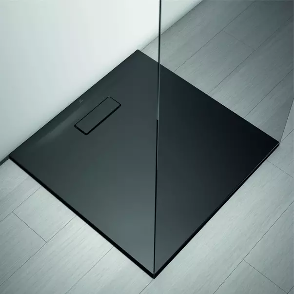 Cadita de dus patrata Ideal Standard Ultra Flat New negru mat 80x80 cm picture - 4