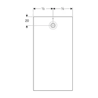 Cadita de dus rectangulara Geberit Olona alb 100x80 cm picture - 4