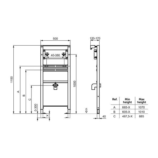 Cadru pentru lavoar Ideal Standard ProSys picture - 4