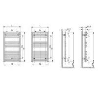 Calorifer de baie portprosop Purmo Banga 50x122.2 cm negru picture - 2
