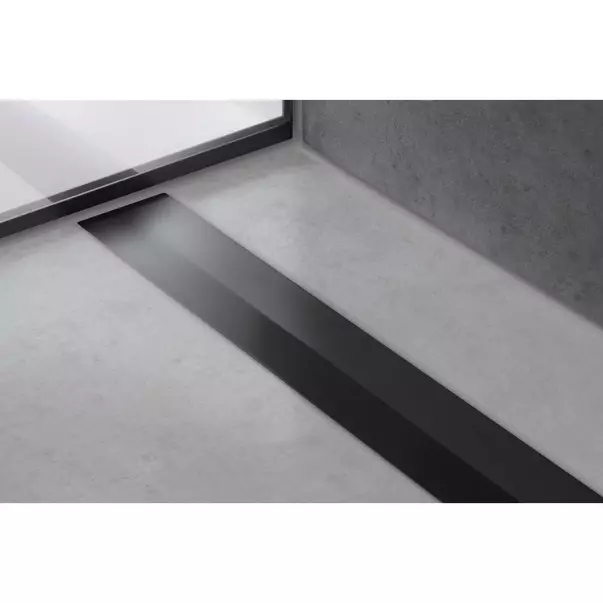 Capac pentru rigola de dus Hansgrohe RainDrain Flex ajustabil negru mat 80 cm picture - 4