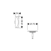 Capac sifon si maner rotire preaplin Hansgrohe Flexaplus bronz periat picture - 2