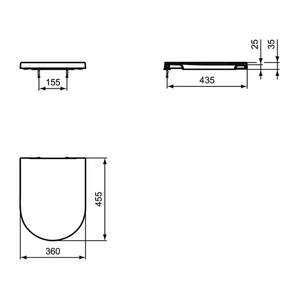 Capac WC Ideal Standard Atelier Blend Curve alb mat picture - 9