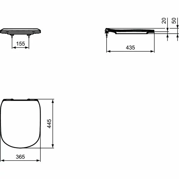 Capac wc Ideal Standard Tesi softclose alb mat picture - 2
