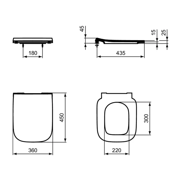 Capac WC softclose Ideal Standard i.life B gri slim Quick Release picture - 3