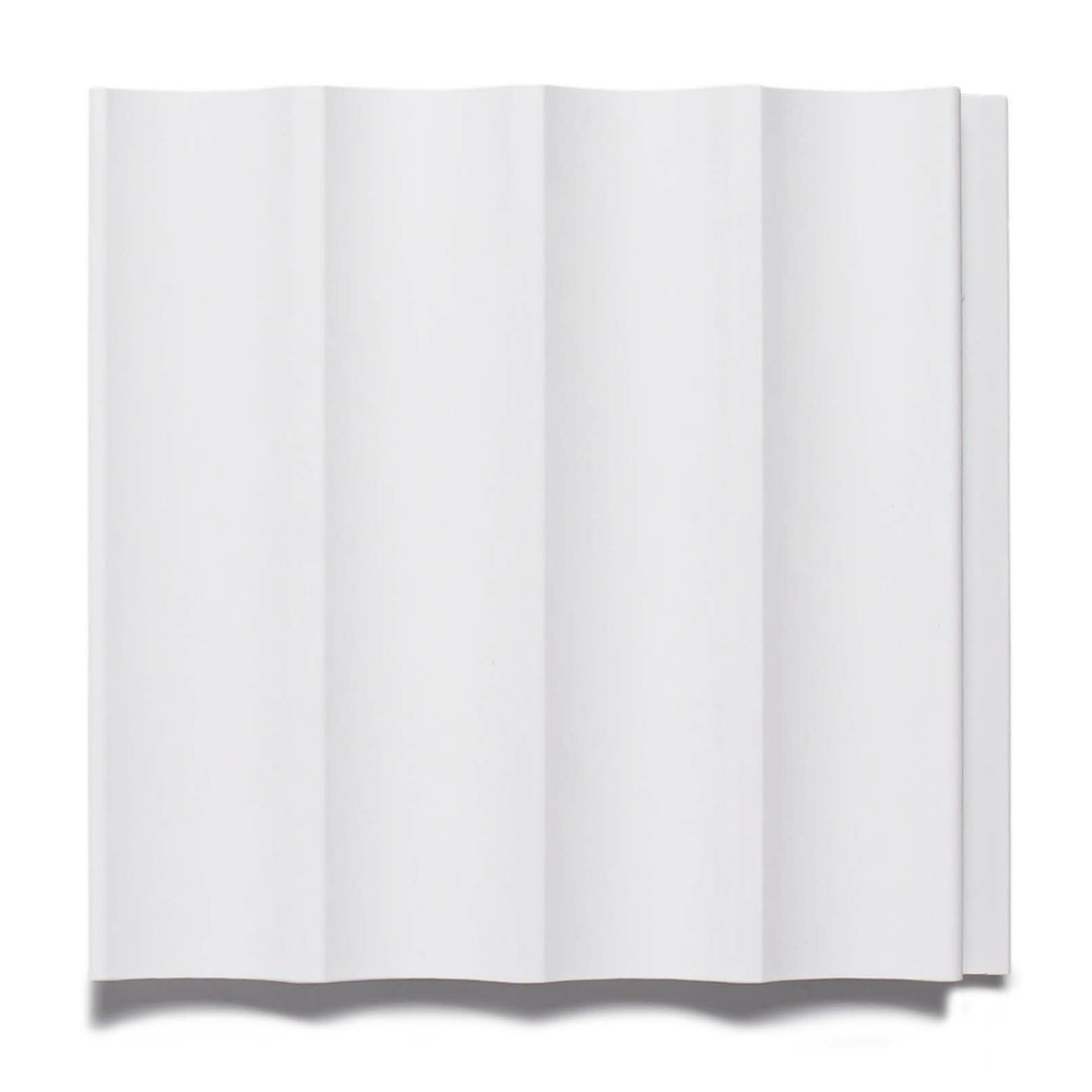 Capat panou riflaj stanga Lamelio Onda finisaj alb 3.8×270 cm 3.8x270