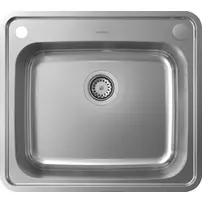 Chiuveta bucatarie Hansgrohe S41 inox 58x52 cm cu orificiu buton