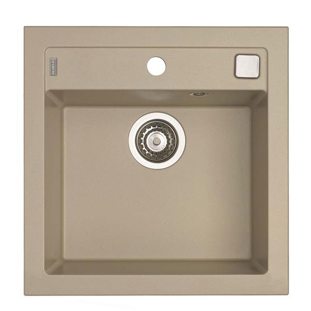 Chiuveta compozit Alveus Formic 20 Pebble bej metalizat 52x51 cm