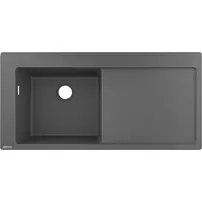 Chiuveta compozit gri inchis Hansgrohe S51 SilicaTec 105x51 cm