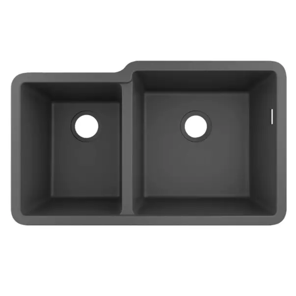 Chiuveta compozit gri inchis Hansgrohe S51 SilicaTec 82x48.5 cm