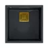 Chiuveta compozit sub blat Quadron Unique David 40 negru - auriu 42x42 cm picture - 1
