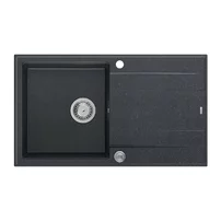 Chiuveta compozit Quadron Unique Evan 111 negru - inox 86x50 cm