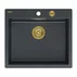 Chiuveta compozit incastrata Quadron Unique Morgan 110 negru - auriu 57x50 cm picture - 1