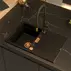 Chiuveta compozit incastrata Quadron Unique Oven negru carbon - cupru 76x50 cm picture - 2