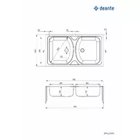 Chiuveta dubla Deante Techno inox 79x44 cm picture - 2