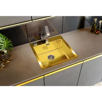 Chiuveta inox Alveus Pure 30 finisaj auriu 52x53 cm picture - 4