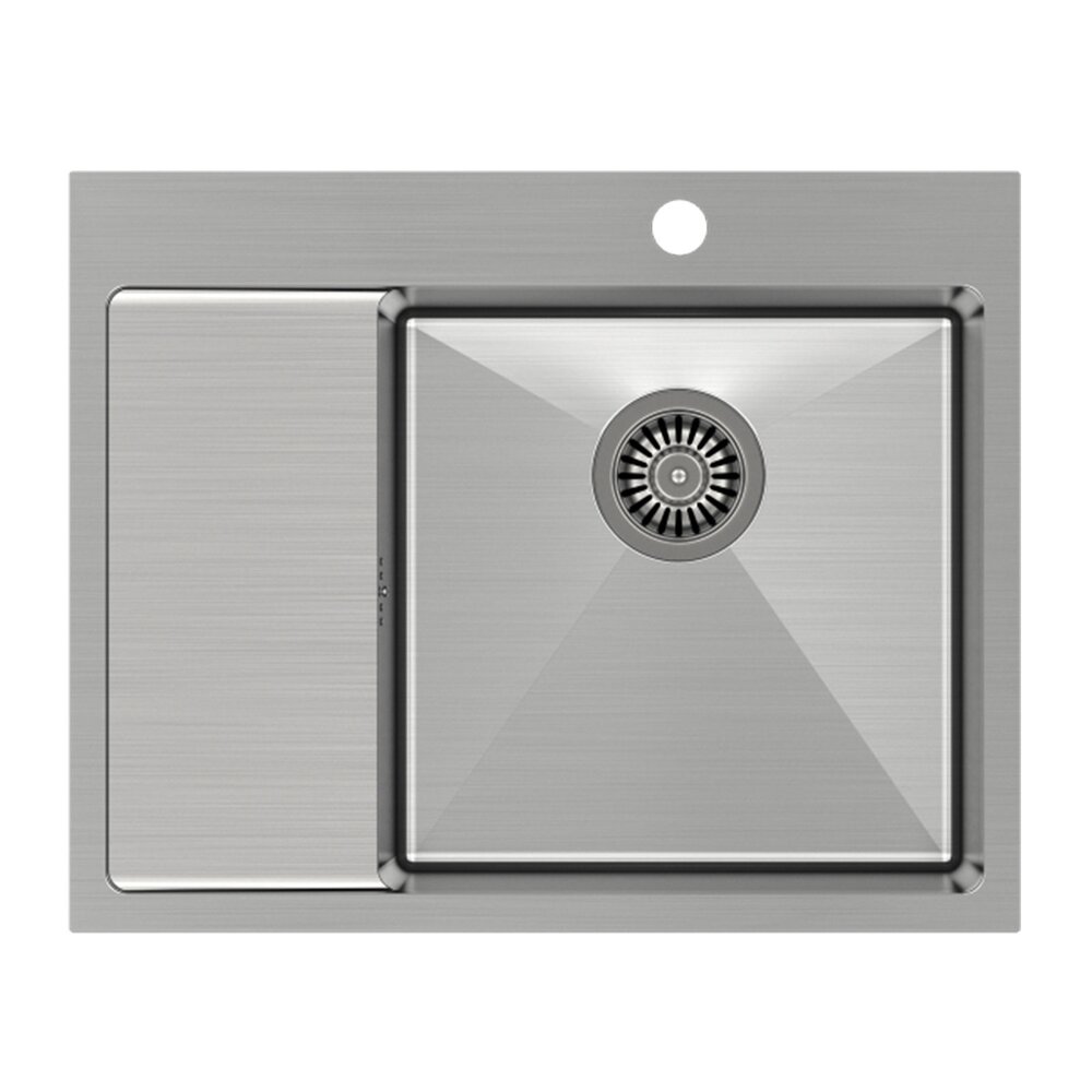 Chiuveta inox incastrata Quadron Unique Russel 116 inox periat 62x48 cm dreapta