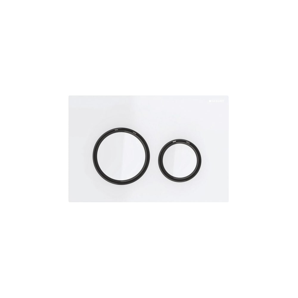 Clapeta de actionare Geberit Sigma21 alb cu inel negru actionare