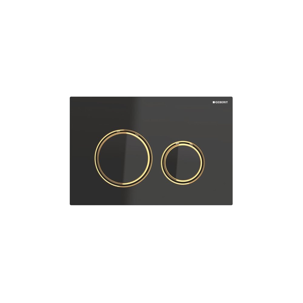 Clapeta de actionare Geberit Sigma21 negru/inel auriu ACTIONARE