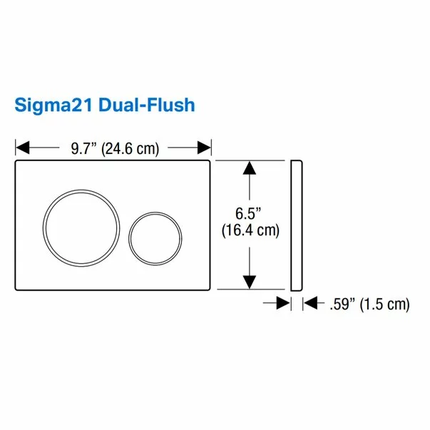 Clapeta de actionare Geberit Sigma21 personalizabila butoane rotunde inele cromate picture - 4