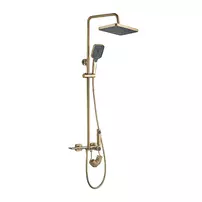 Coloana de dus cu termostat Rea Helix auriu periat plus dus igienic