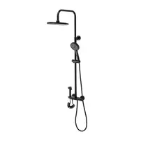 Coloana de dus cu termostat Rea Max negru mat plus dus igienic