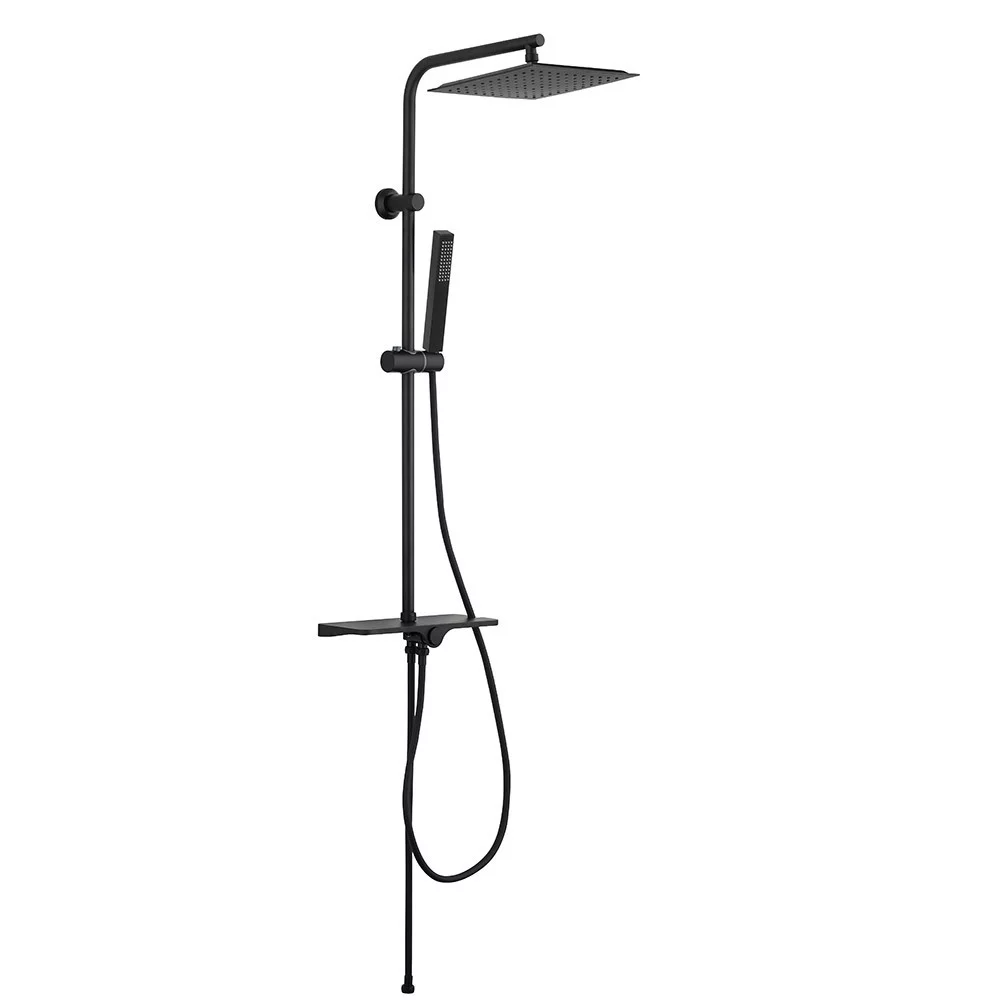 Coloana de dus cu negru mat Invena Svart Basic fara baterie AU-85