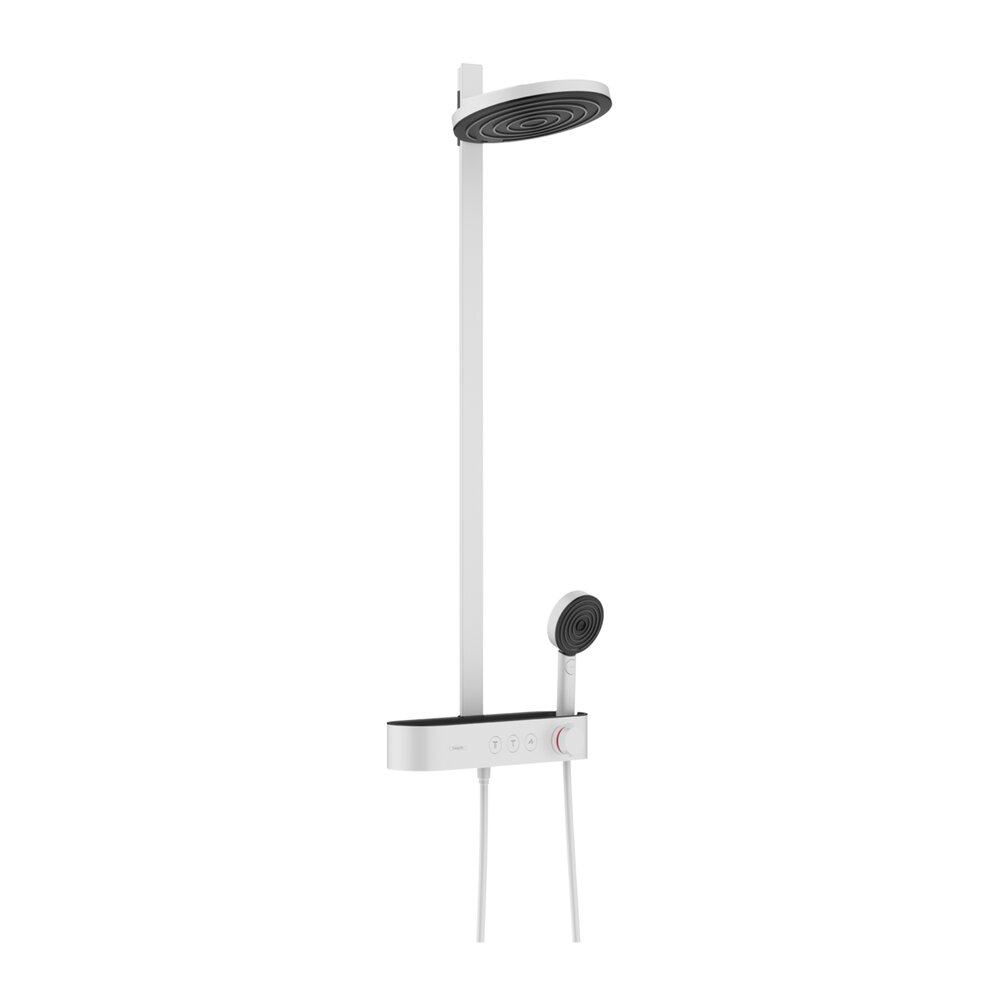 Coloana de dus Hansgrohe Pulsify S 260 alb mat cu termostat ShowerTablet Select 400