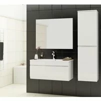 Dulap inalt suspendat cu usa dreapta Oristo Horyzont mdf alb 150x40 cm picture - 3