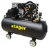 Compresor aer 370L Stager HMV0.6/370-10 10bar, 600L/min, trifazat, angrenare curea picture - 2