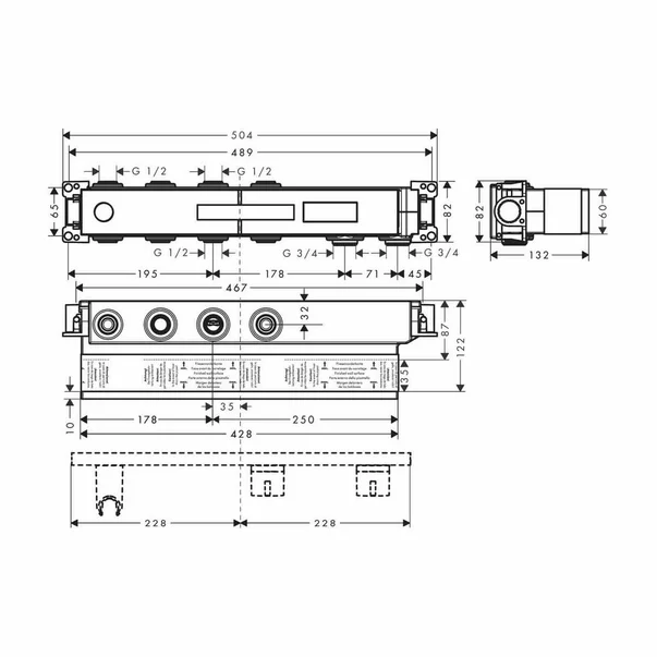 Corp incastrat pentru baterie Hansgrohe RainSelect cu 2 functii picture - 2